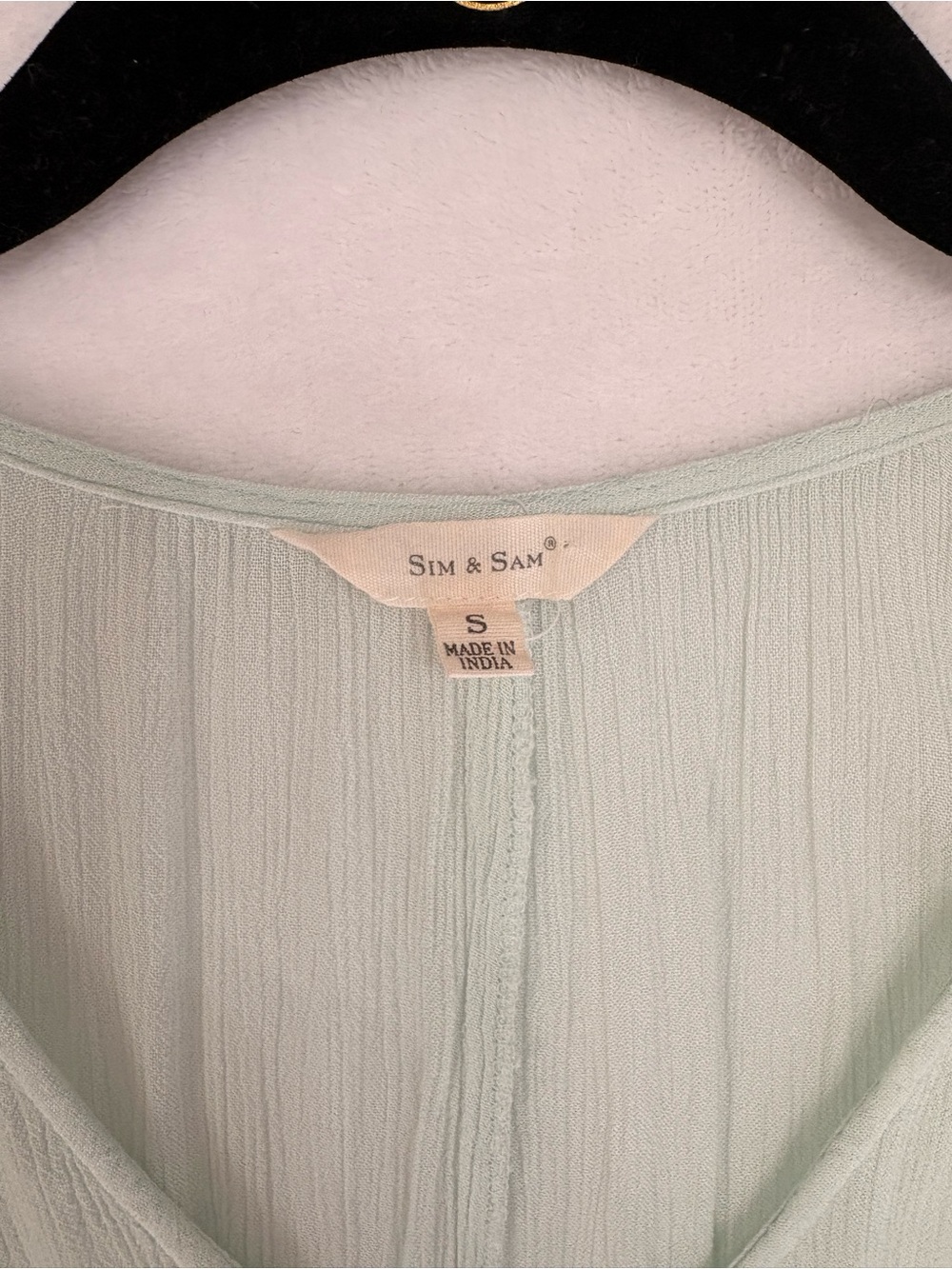 💚 Sim & Sam Mint Green High-Low Ruffle Tank Top – Size Small - Picture 5 of 11